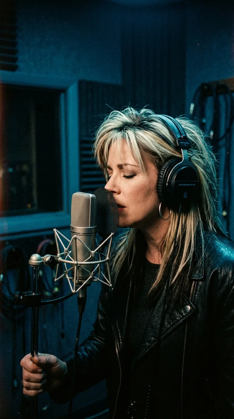 Terri Nunn en la cabina vocal
