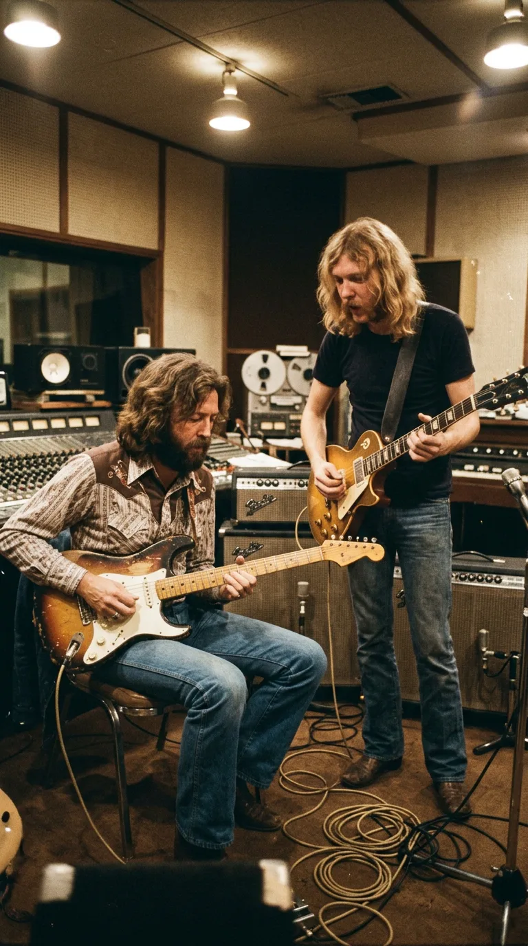 Clapton y Duane Allman en Criteria Studios