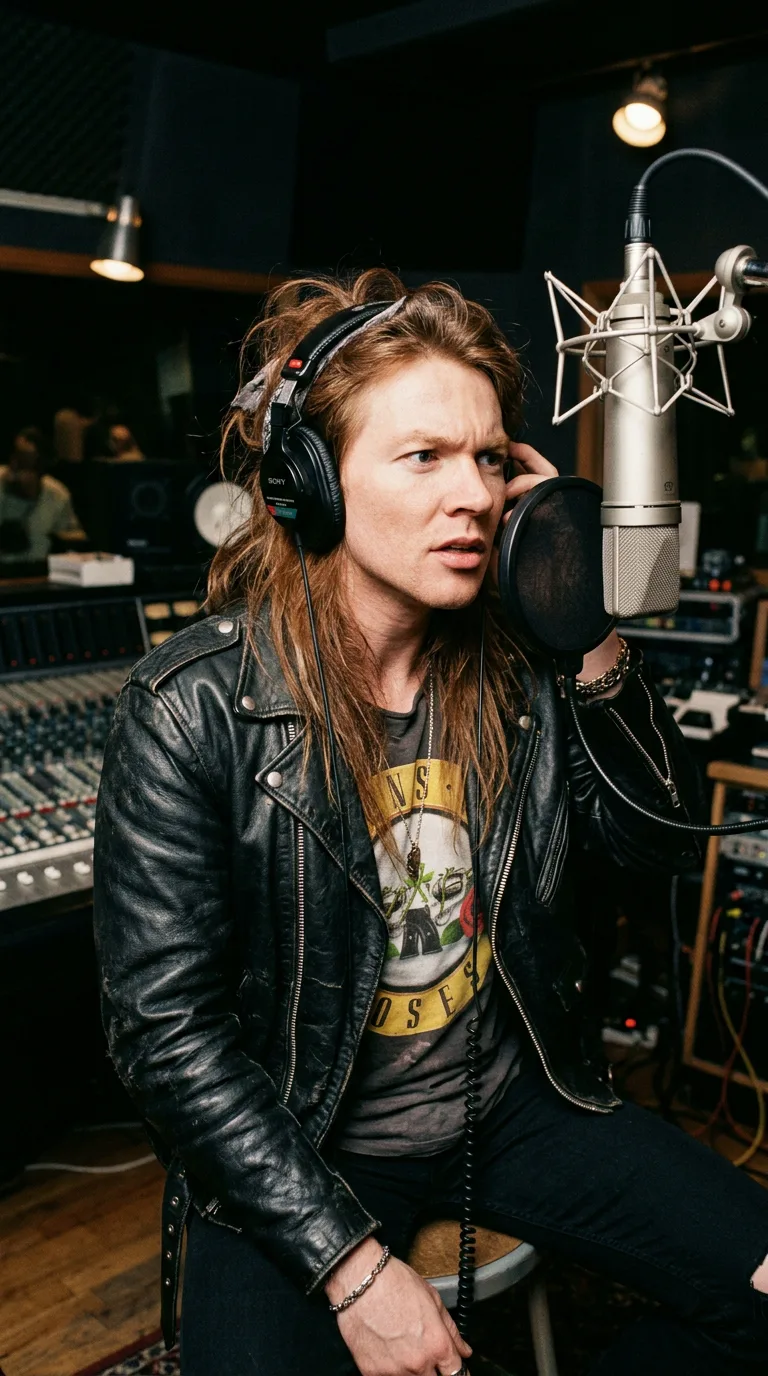 Axl Rose frente al micrófono