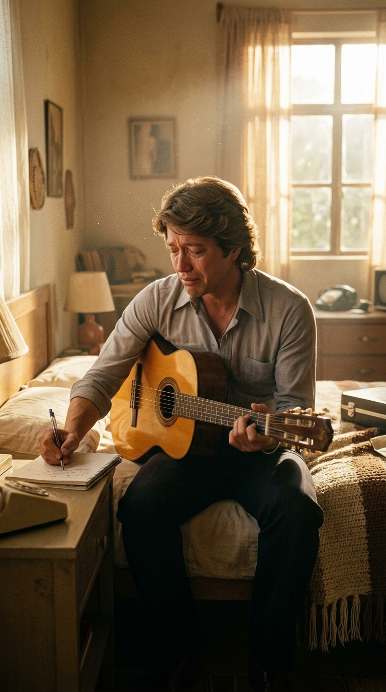 Componiendo en la cama con la guitarra