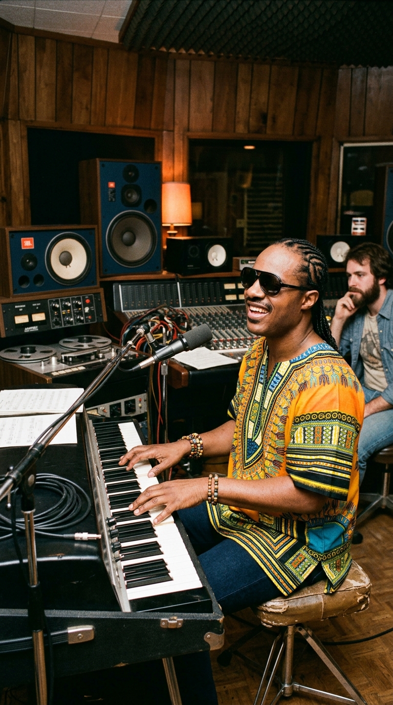 Stevie Wonder en el estudio