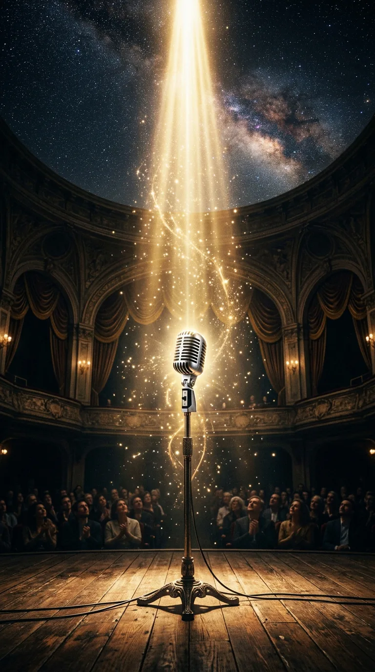 Homenaje celestial en el escenario