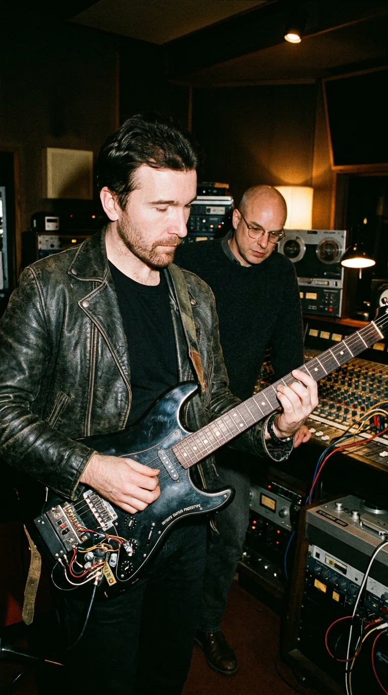 The Edge tocando la Infinite Guitar junto a Brian Eno